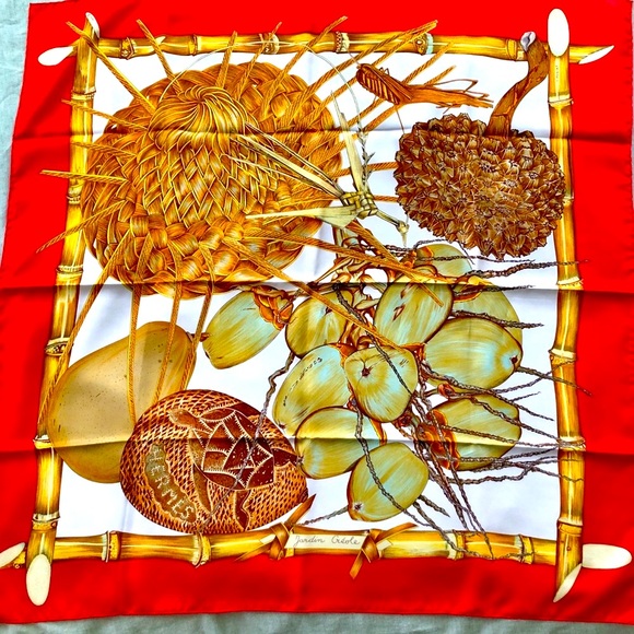 Vintage Hermès Silk Scarf 90cm – Jardin Créole - Picture 1 of 9